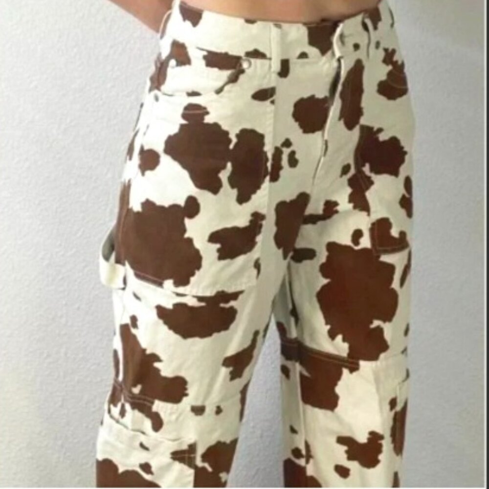 NWOT - Cowhide Printed Cargo Pants